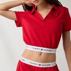 Brand New Out From Under X Tommy Hilfiger Cropped Polo Top Small